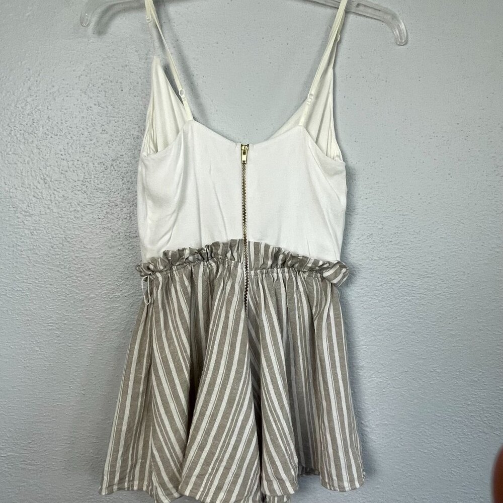 Altar'd State Women's Striped Bottom Linen Blend Sleeveless Shorts Romper Size S - Picture 6 of 7